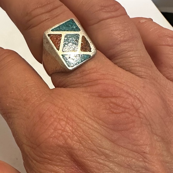 Men’s turquoise ring - Picture 3 of 4